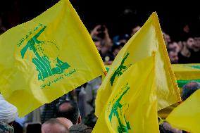 Hezbollah Commander Ibrahim Aqeel Funeral - Beirut