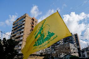 Hezbollah Commander Ibrahim Aqeel Funeral - Beirut