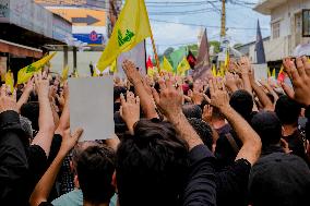 Hezbollah Commander Ibrahim Aqeel Funeral - Beirut