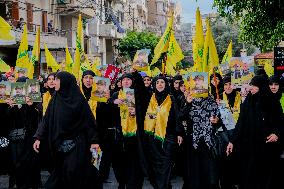 Hezbollah Commander Ibrahim Aqeel Funeral - Beirut