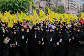 Hezbollah Commander Ibrahim Aqeel Funeral - Beirut