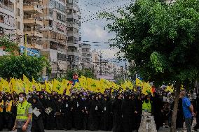 Hezbollah Commander Ibrahim Aqeel Funeral - Beirut