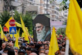 Hezbollah Commander Ibrahim Aqeel Funeral - Beirut