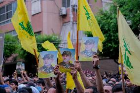 Hezbollah Commander Ibrahim Aqeel Funeral - Beirut