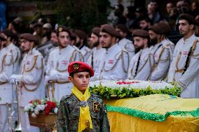 Hezbollah Commander Ibrahim Aqeel Funeral - Beirut