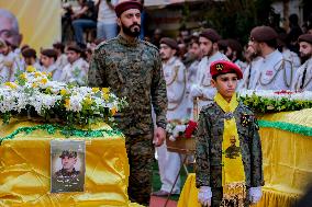 Hezbollah Commander Ibrahim Aqeel Funeral - Beirut