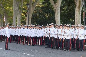 Madrid Spain Almeida Hands Over The National Flag To The Navy