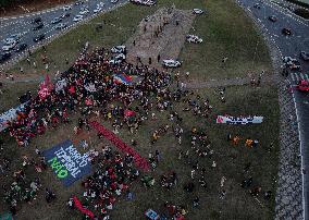 Protest Against Fires And The Climate Situation In São Paulo