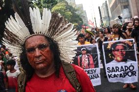 Protest Against Fires And The Climate Situation In São Paulo