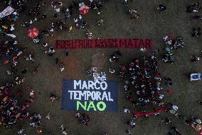 Protest Against Fires And The Climate Situation In São Paulo