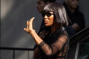 MFW - Naomi Campbell At Dolce & Gabbana Show