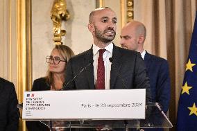 Handover Ceremony At Ministry Of Foreign and European Affairs in Paris FA