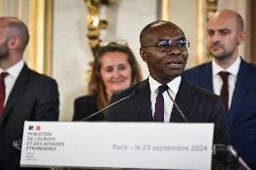 Handover Ceremony At Ministry Of Foreign and European Affairs in Paris FA