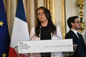 Handover Ceremony At Ministry Of Foreign and European Affairs in Paris FA