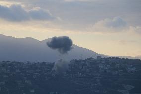 Israeli Airstrikes Target Hezbollah In Lebanon