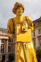 Golden Statues Honoring Pioneering Women At National Assembly - Paris