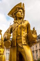 Golden Statues Honoring Pioneering Women At National Assembly - Paris