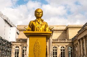 Golden Statues Honoring Pioneering Women At National Assembly - Paris