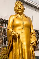 Golden Statues Honoring Pioneering Women At National Assembly - Paris