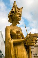 Golden Statues Honoring Pioneering Women At National Assembly - Paris