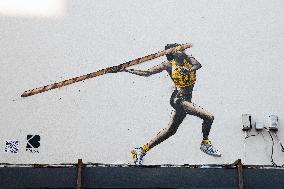 Street Artists Make Murals Inspired By Olympic Games - Paris