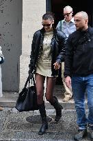 Bella Hadid Leaves A Fitting - Paris