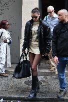 Bella Hadid Leaves A Fitting - Paris