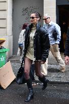 Bella Hadid Leaves A Fitting - Paris