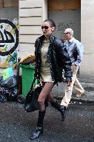 Bella Hadid Leaves A Fitting - Paris