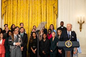 DC: President Biden Welcomes the NWSL Champions Gotham F.C. to the White House