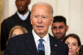 DC: President Biden Welcomes the NWSL Champions Gotham F.C. to the White House