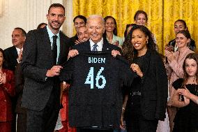 DC: President Biden Welcomes the NWSL Champions Gotham F.C. to the White House