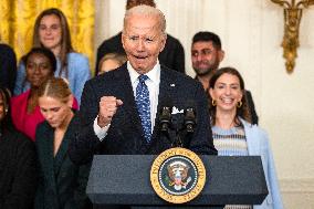 DC: President Biden Welcomes the NWSL Champions Gotham F.C. to the White House