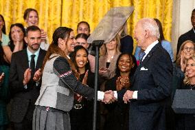 DC: President Biden Welcomes the NWSL Champions Gotham F.C. to the White House