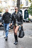 Bella Hadid Arrives At YSL Event - Paris