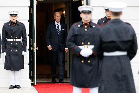 President Biden Greets United Arab Emirates President Sheikh Mohamed Bin Zayed Al Nahyan At White House