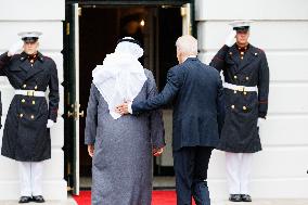 President Biden Greets United Arab Emirates President Sheikh Mohamed Bin Zayed Al Nahyan At White House