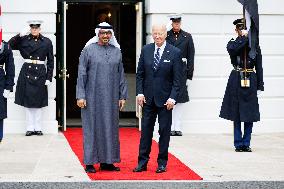 President Biden Greets United Arab Emirates President Sheikh Mohamed Bin Zayed Al Nahyan At White House