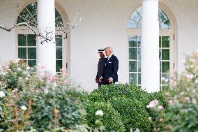 President Biden Greets United Arab Emirates President Sheikh Mohamed Bin Zayed Al Nahyan At White House