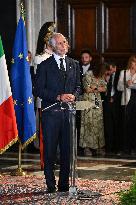 The return ceremony of the Flag of the Italian athletes returning from the Paris 2024