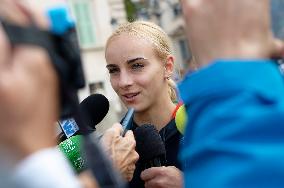 The Return Ceremony Of The Flag Of The Italian Athletes Returning From The Paris 2024