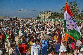 Leader Of The Opposition Rahul Gandhi Visits Kashmir For Ongoing Assembly Elections