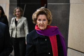 Queen Sonja of Norway at Orsay Museum in Paris FA