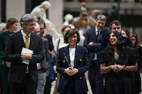 Queen Sonja of Norway at Orsay Museum in Paris FA