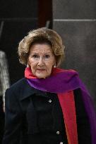 Queen Sonja of Norway at Orsay Museum in Paris FA