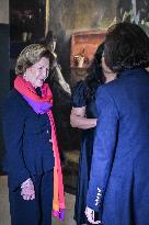 Queen Sonja of Norway at Orsay Museum in Paris FA