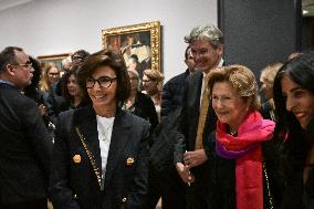 Queen Sonja of Norway at Orsay Museum in Paris FA