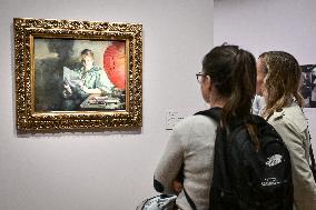 Queen Sonja of Norway at Orsay Museum in Paris FA