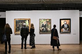 Queen Sonja of Norway at Orsay Museum in Paris FA