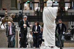 Queen Sonja of Norway at Orsay Museum in Paris FA